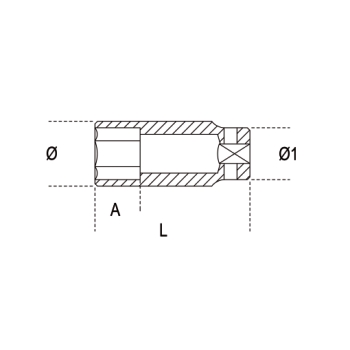 Đầu tuýp lục giác dài Beta 720L 21